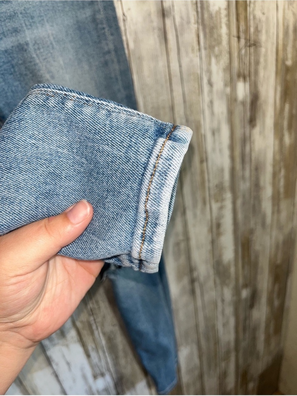 Zara High Rise Distressed Skinny Jeans Light Wash Raw Hem Size 4 - Picture 4 of 6